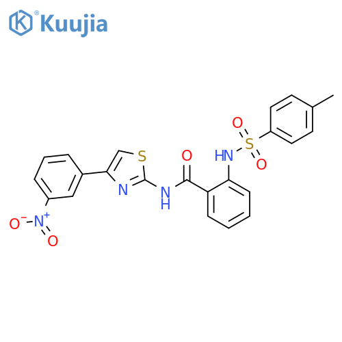 2-(4-methylbenzenesulfonamido)-N-4-(3-nitrophenyl)-1,3-thiazol-2-ylbenzamide structure