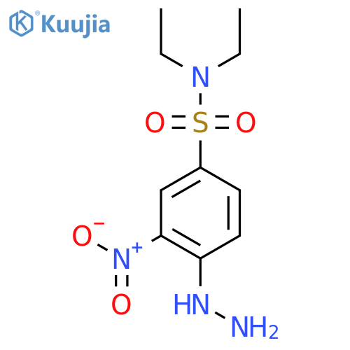 N,N-diethyl-4-hydrazinyl-3-nitrobenzene-1-sulfonamide structure
