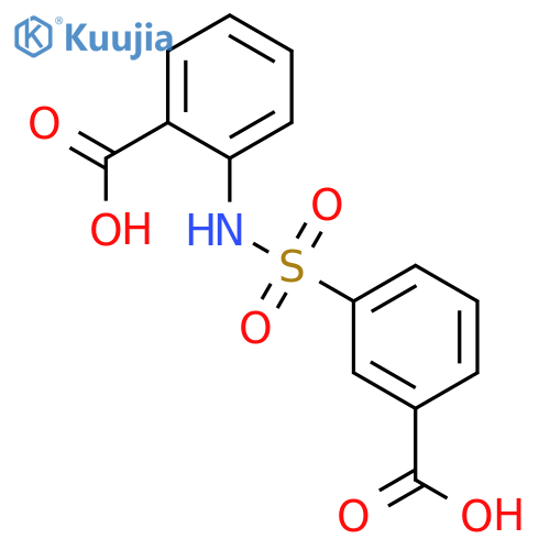 3-(2-carboxyphenyl)sulfamoylbenzoic acid structure
