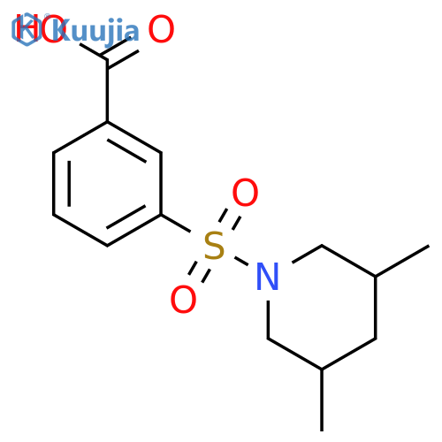 3-(3,5-Dimethylpiperidin-1-yl)sulfonylbenzoic Acid structure