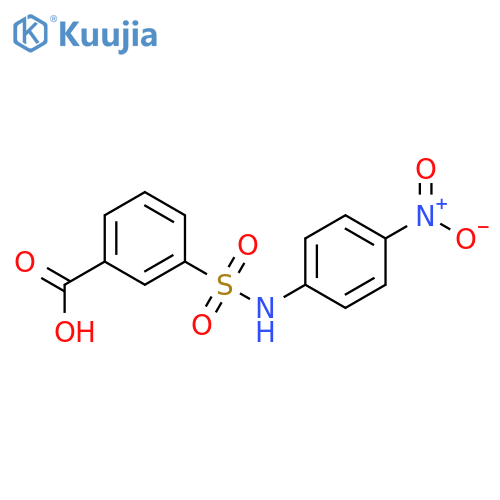 3-(4-nitrophenyl)sulfamoylbenzoic acid structure