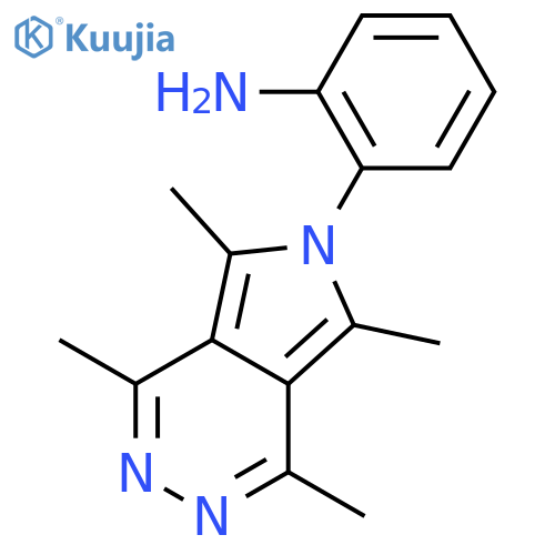 2-(1,4,5,7-Tetramethylpyrrolo3,4-dpyridazin-6-yl)aniline structure