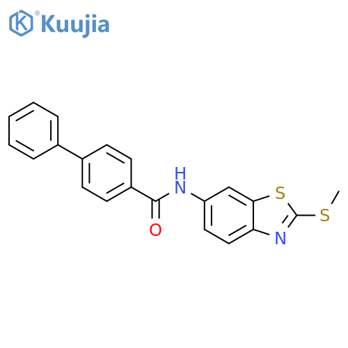 N-2-(methylsulfanyl)-1,3-benzothiazol-6-yl-1,1'-biphenyl-4-carboxamide structure