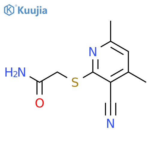 Acetamide, 2-[(3-cyano-4,6-dimethyl-2-pyridinyl)thio]- structure