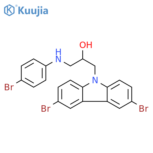 3,6-Dibromo-α-(4-bromophenyl)aminomethyl-9H-carbazole-9-ethanol structure