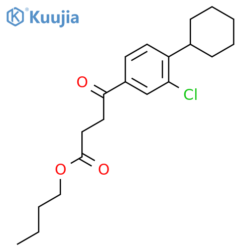 butyl 4-(3-chloro-4-cyclohexylphenyl)-4-oxobutanoate structure