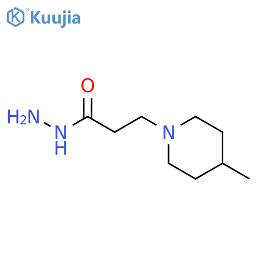 3-(4-methylpiperidin-1-yl)propanehydrazide structure