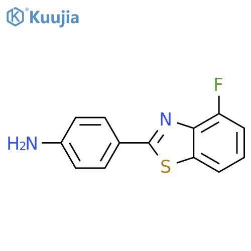 Benzenamine, 4-(4-fluoro-2-benzothiazolyl)- structure