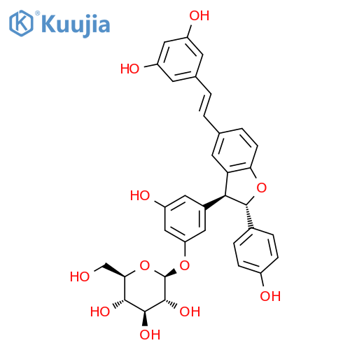 resveratrol (E)-dehydrodimer 11-O-beta-D-glucopyranoside structure
