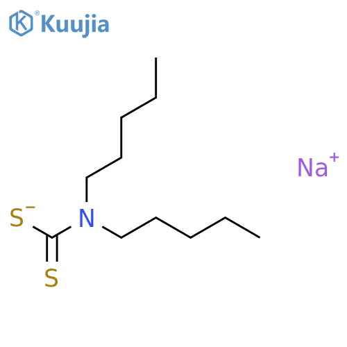 sodium (dipentylcarbamothioyl)sulfanide structure