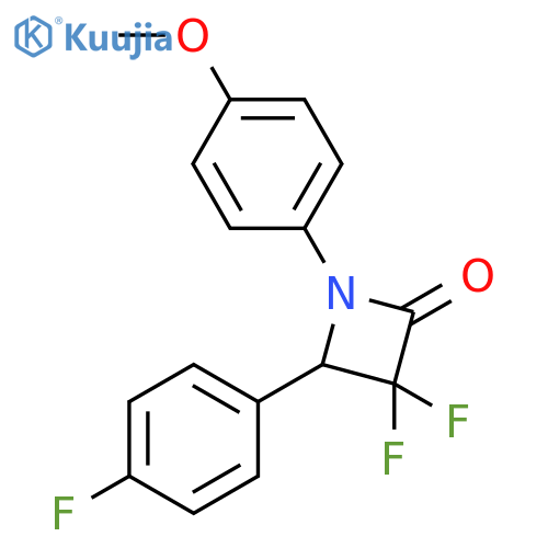 3,3-difluoro-4-(4-fluorophenyl)-1-(4-methoxyphenyl)azetidin-2-one structure