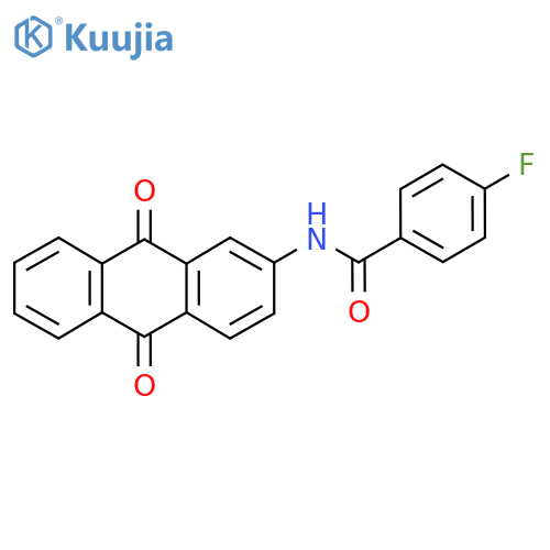 N-(9,10-dioxo-9,10-dihydroanthracen-2-yl)-4-fluorobenzamide structure