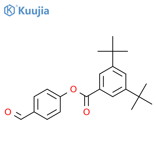 Benzoic acid, 3,5-bis(1,1-dimethylethyl)-, 4-formylphenyl ester structure