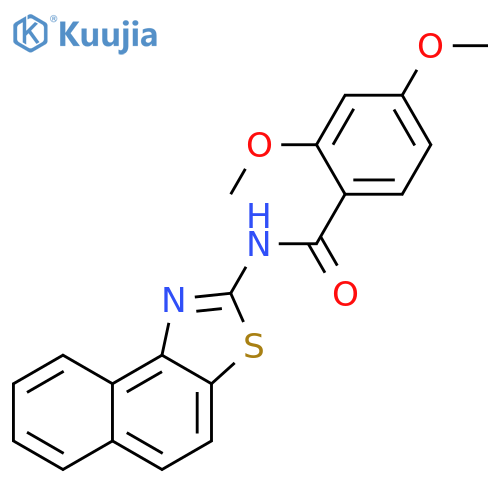 2,4-dimethoxy-N-[(2Z)-1H,2H-naphtho[1,2-d][1,3]thiazol-2-ylidene]benzamide structure