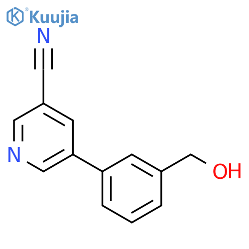 3-(5-Cyanopyridin-3-yl)benzyl alcohol structure