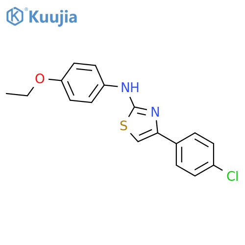[4-(4-Chloro-phenyl)-thiazol-2-yl]-(4-ethoxy-phenyl)-amine structure