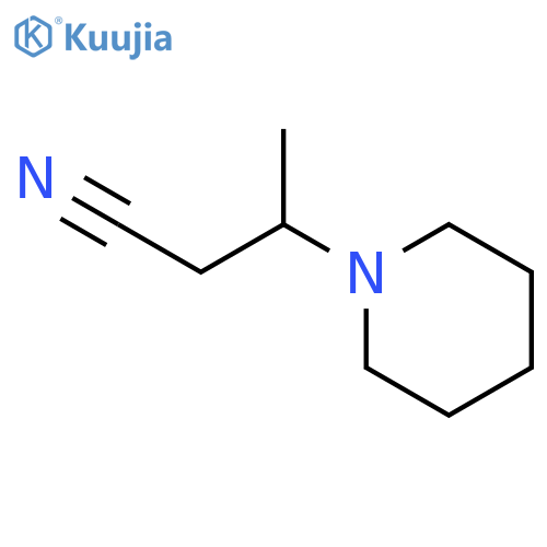 3-(piperidin-1-yl)butanenitrile structure