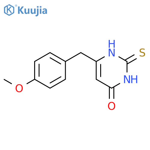 2-mercapto-6-(4-methoxybenzyl)pyrimidin-4-ol structure