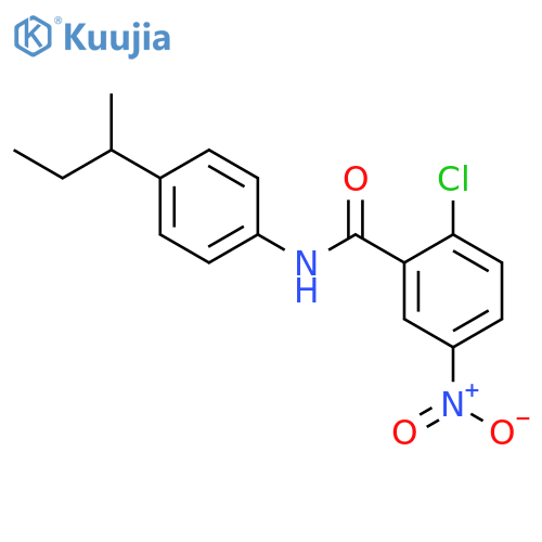 N-(4-sec-butylphenyl)-2-chloro-5-nitrobenzamide structure