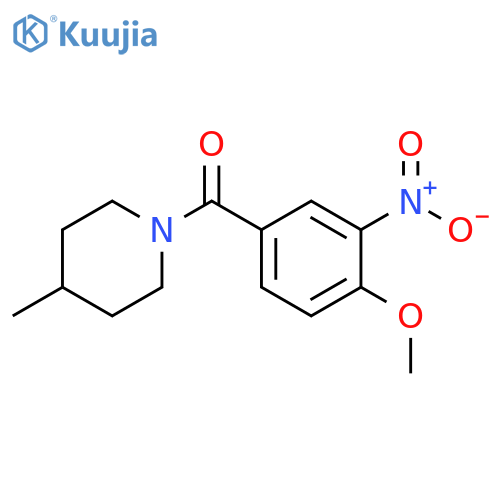 (4-methoxy-3-nitrophenyl)(4-methylpiperidin-1-yl)methanone structure