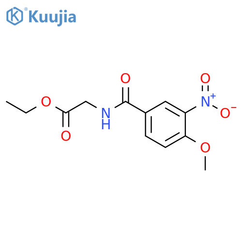 (4-Methoxy-3-nitro-benzoylamino)-acetic acid ethyl ester structure