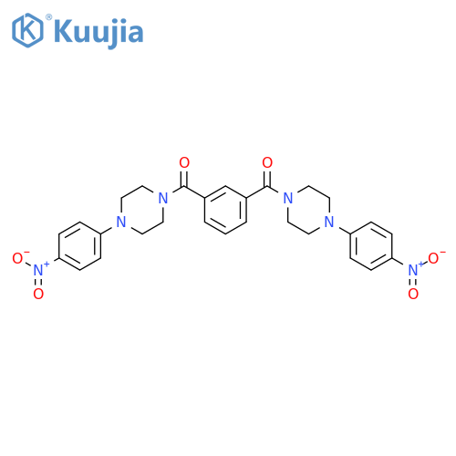 benzene-1,3-diylbis{[4-(4-nitrophenyl)piperazin-1-yl]methanone} structure