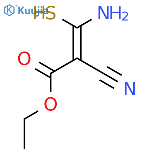 2-Propenoic acid, 3-amino-2-cyano-3-mercapto-, ethyl ester structure
