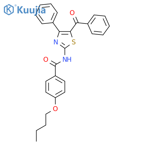 N-(5-benzoyl-4-phenyl-1,3-thiazol-2-yl)-4-butoxybenzamide structure