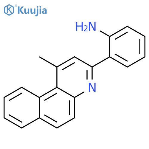 Benzenamine, 2-(1-methylbenzo[f]quinolin-3-yl)- structure