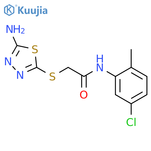2-(5-Amino-1,3,4-thiadiazol-2-yl)thio-N-(5-chloro-2-methylphenyl)acetamide structure