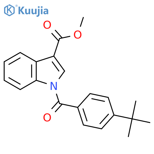 Methyl 1-(4-(tert-butyl)benzoyl)-1H-indole-3-carboxylate structure