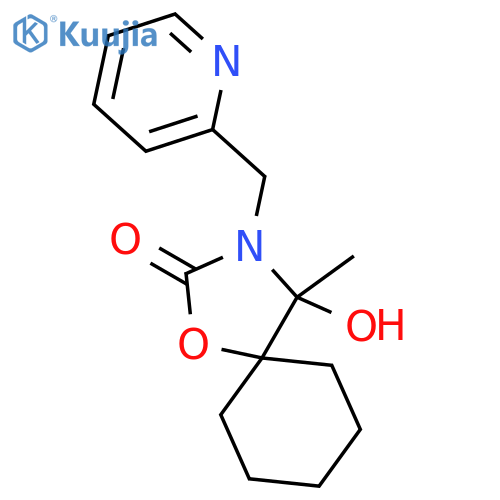 4-Hydroxy-4-methyl-3-pyridin-2-ylmethyl-1-oxa-3-aza-spiro[4.5]decan-2-one structure