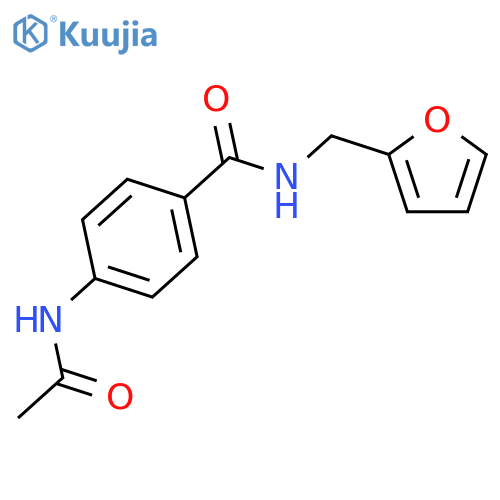 4-(acetylamino)-N-(2-furylmethyl)benzamide structure