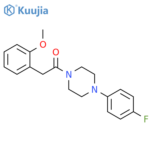 1-(4-fluorophenyl)-4-[(2-methoxyphenyl)acetyl]piperazine structure