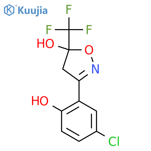 3-(5-Chloro-2-hydroxyphenyl)-5-(trifluoromethyl)-4,5-dihydroisoxazol-5-ol structure
