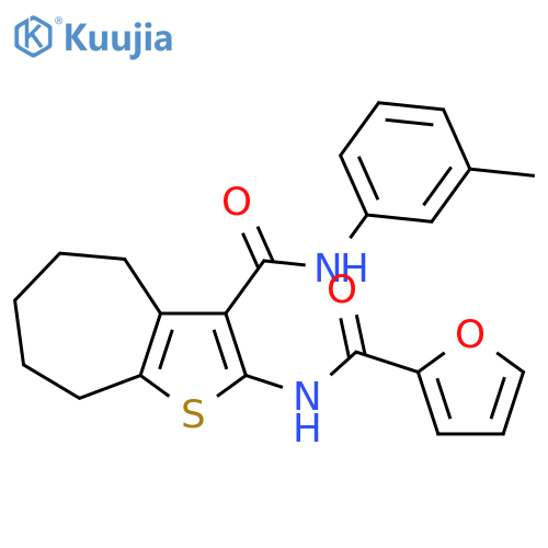 <br>N-(3-{[(3-methylphenyl)amino]carbonyl}-5,6,7,8-tetrahydro-4H-cyclohepta[b]t hien-2-yl)-2-furamide structure