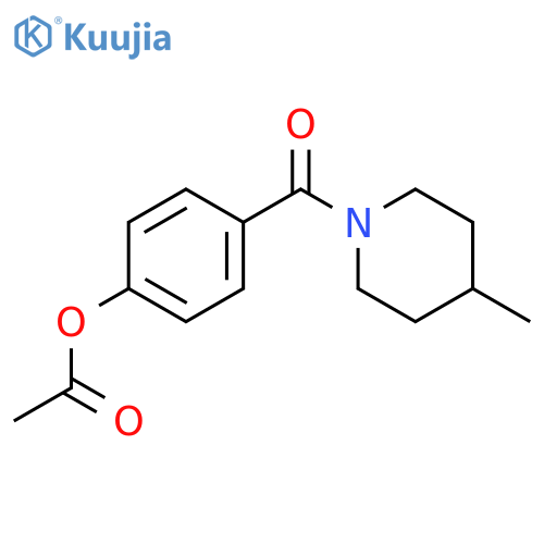 4-[(4-methylpiperidin-1-yl)carbonyl]phenyl acetate structure