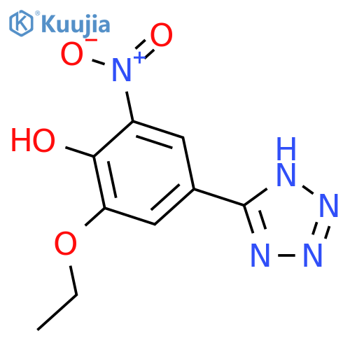 2-ethoxy-6-nitro-4-(1H-tetrazol-5-yl)phenol structure