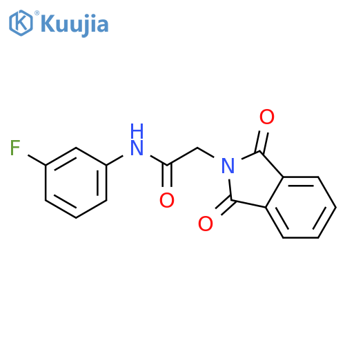 2-(1,3-dioxo-1,3-dihydro-2H-isoindol-2-yl)-N-(3-fluorophenyl)acetamide structure