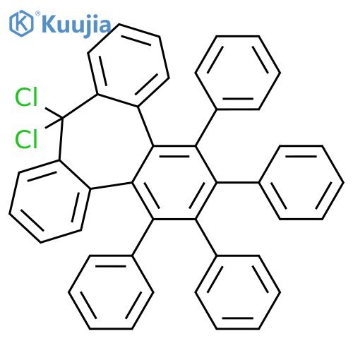 9H-Tribenzo[a,c,e]cycloheptene, 9,9-dichloro-1,2,3,4-tetraphenyl- structure