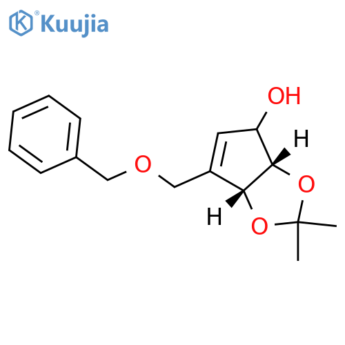 (3aR,6aS)-2,2-dimethyl-4-(phenylmethoxymethyl)-6,6a-dihydro-3aH-cyclopenta[d][1,3]dioxol-6-ol structure