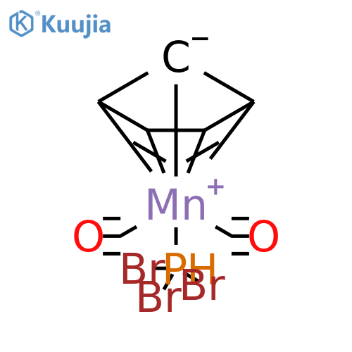 Manganese,dicarbonyl(h5-2,4-cyclopentadien-1-yl)(phosphorous tribromide)- structure