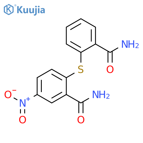Benzamide, 2-[[2-(aminocarbonyl)phenyl]thio]-5-nitro- structure
