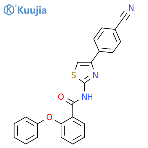 N-4-(4-cyanophenyl)-1,3-thiazol-2-yl-2-phenoxybenzamide structure