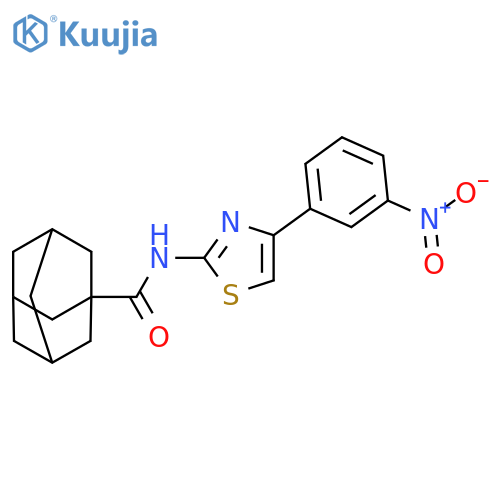 N-[4-(3-nitrophenyl)-1,3-thiazol-2-yl]adamantane-1-carboxamide structure
