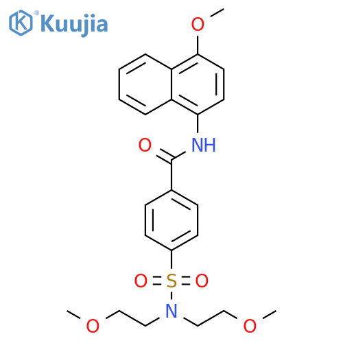 4-bis(2-methoxyethyl)sulfamoyl-N-(4-methoxynaphthalen-1-yl)benzamide structure