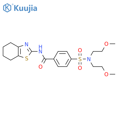 4-bis(2-methoxyethyl)sulfamoyl-N-(4,5,6,7-tetrahydro-1,3-benzothiazol-2-yl)benzamide structure
