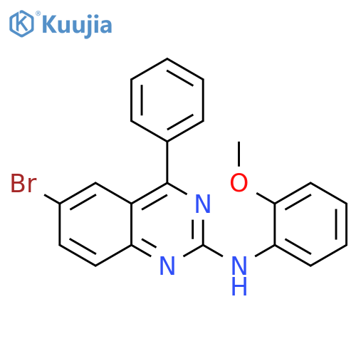 6-bromo-N-(2-methoxyphenyl)-4-phenylquinazolin-2-amine structure