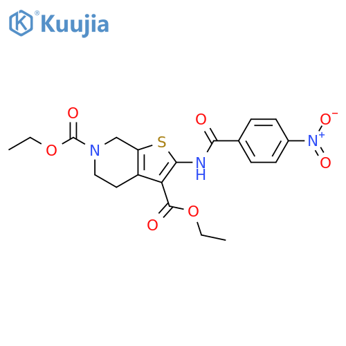 3,6-diethyl 2-(4-nitrobenzamido)-4H,5H,6H,7H-thieno2,3-cpyridine-3,6-dicarboxylate structure