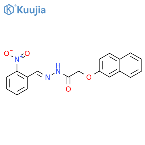 2-(naphthalen-2-yloxy)-N'-(1E)-(2-nitrophenyl)methylideneacetohydrazide structure